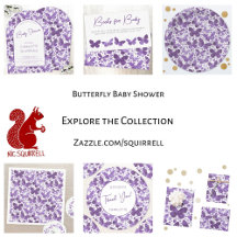 Butterfly Watercolor Baby Shower Party Supplies