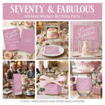 Minimal Modern Seventy and Fabulous Birthday Party
