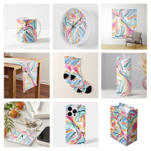 Spring organic texture with flowing wavy shapes