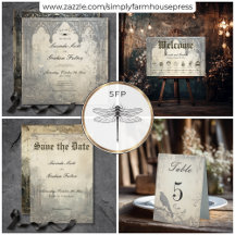 Gothic Moody Scenes Vintage Cream & Black Wedding