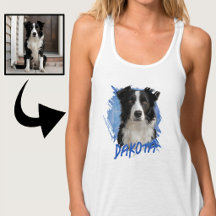 Simple Modern Cool Blue Grunge Puppy Dog 