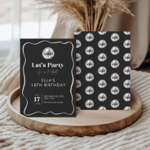 Elegant Black & Silver Disco Ball Birthday suite