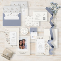 Delicate Wildflower Watercolor Wedding Suite