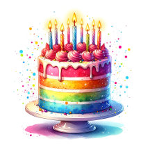 Rainbow Cake Themed Cards and Gifts