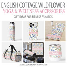 English Cottage Wildflowers Yoga Accessories