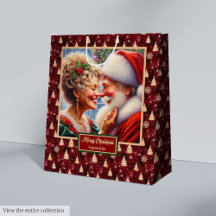 Classic Vintage Mr & Mrs Claus Gift Bags 116HD