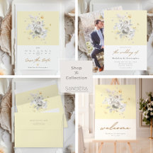 Elegant Butter Yellow Floral Wedding