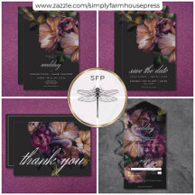 Elegant Black Moody Floral Wedding