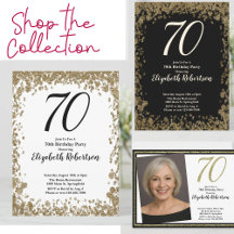 70th Birthday Invitations