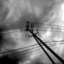 Clouds in black and white photography