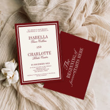 Elegant Old Money Burgundy Wedding