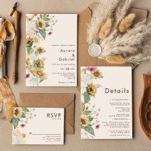 Rustic Sunflower Beige Wedding Collection