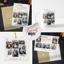 Modern Family Collage Photo Christmas Typography