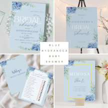 Blue Hydrangea Bridal Shower