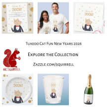 Cat in a Tuxedo New Year's Eve Party Celebration