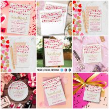Hanging Love Hearts Little Sweetheart Baby Shower