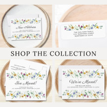 Wildflower Moving Announcement Collection