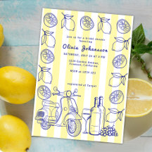 La Dolce Vita Italian Lemon Yellow Bridal Shower 