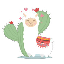 Llama With Cactus