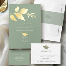 Sage Green Modern Wedding Suite
