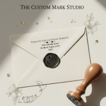Minimalist Rings Wedding Return Address Stamp