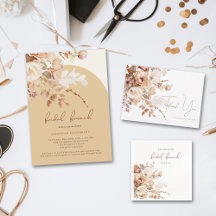 Warm Neutral Floral Bridal Shower Collection