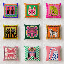 Dopamine Aesthetic Maximalist Throw Pillow Set 13