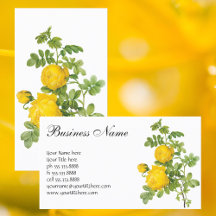 Business Cards with Flowers, Fruits and Vegetables
