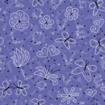Very Peri Butterfly LOVE - seamless pattern.