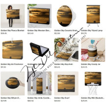 Gifts with golden sky design