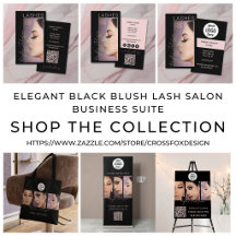 Elegant Black Blush Lash Salon Business Suite 