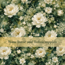 Forest Green Romantic Bloom Cottagecore home decor