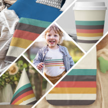 Vintage Color Stripes Baby Products/Party Supplies