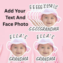 Custom Baby Face Photo Text For Grandma