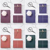 Wrapping Sheets Gift Paper With Solid Colors 