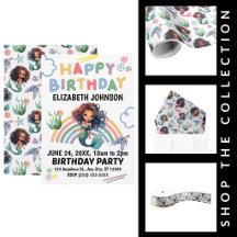 Black Mermaid Birthday Party Supplies