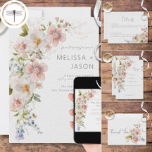 Pastel Floral Modern Wedding