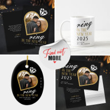 Elegant Ring in the New Year Engagement Christmas