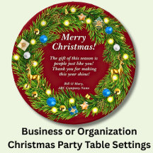 Business Organization Group Christmas Message Red