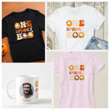 One Spooky Boo Groovy Halloween Cat Ghost