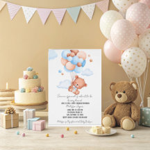 Bear and Balloon Baby Shower Collection
