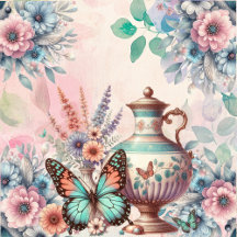 Elegant Pastel Watercolor Vintage Inspired Florals