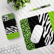 Green Leopard, Zebra - Home Decor and Accessories