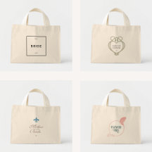 Bridal Party Wedding Gift Tote Bag Collection