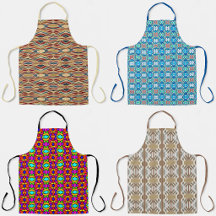 Aprons With Geometric Pattern Designs 