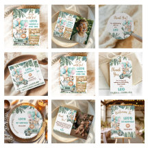 Boys Cute Safari Birthday