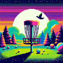 Disc Golf Pin Pixel Art 