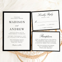 Modern Black Border Wedding Collection