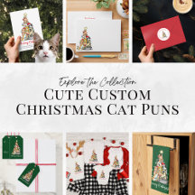 Cute Custom Christmas Cat Puns