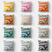 Retro Rainbow Stripes Cushions/Pillows